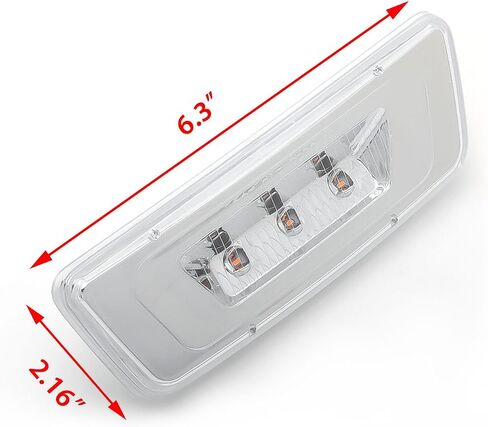 Xotic Tech Smoked Lens LED Side Marker Signal Light Lamps OE Fit Compatible with Kenworth T680 T700 T880 Peterbilt 567, Amber (Part # 54-1211 554-1287 888-5422 888-5423) in Saudi Arabia
