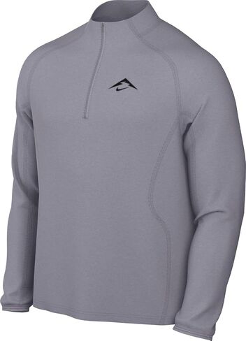 قميص Nike Trail Dri-FIT 1/2-Zip للرجال (FV9994-078، رمادي/أسود) in Saudi Arabia