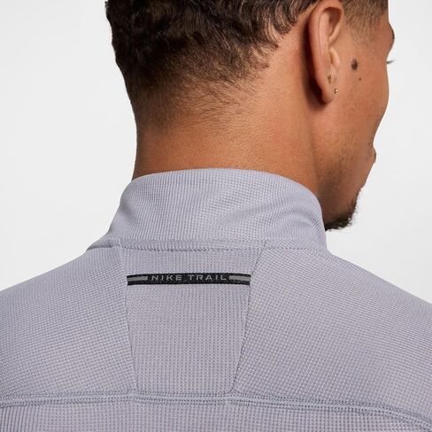 قميص Nike Trail Dri-FIT 1/2-Zip للرجال (FV9994-078، رمادي/أسود) in Saudi Arabia