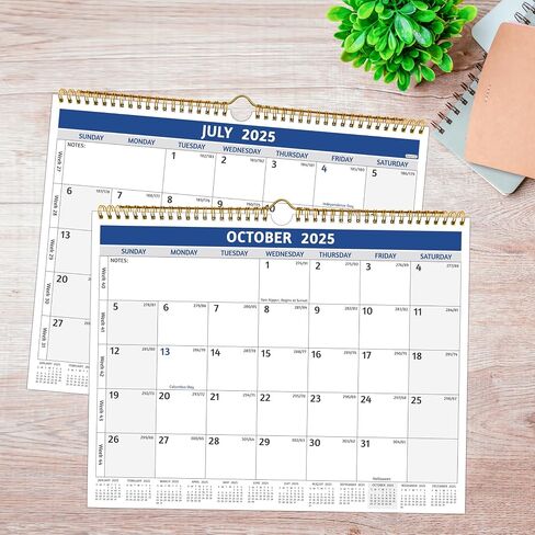 2025-2026 Wall Calendar - Jul. 2025 –Dec. 2026, 18 Months Calendar 2025-2026, 14.57 x 11.42 In, 2026 Calendar, Monthly Calendar with Large Blocks, Thick Paper, Holidays, Notes, Great for Planning in Saudi Arabia