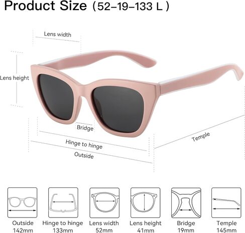 ZENOTTIC Polarized Sunglasses Women Cateye: Trendy Sun Glasses for Ladies - Retro Classic Shades UV400 Protection in Saudi Arabia