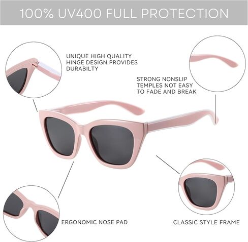 ZENOTTIC Polarized Sunglasses Women Cateye: Trendy Sun Glasses for Ladies - Retro Classic Shades UV400 Protection in Saudi Arabia