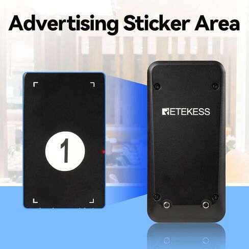 Retekess TD157P Restaurant Pager System, Queue Waiting Buzzers, Guest Pocket Pagers Set with Vibration, Flashing and Buzzer, 24 Beepers for Food Court in Kuwait