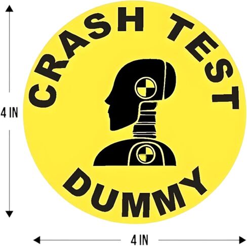 eDesign 2-Pack Crash Test Dummy ملصق مائي من الفينيل - 4 بوصات - ملصق Crash Dummy لسيارة شاحنة فان نافذة ممتص الصدمات للكمبيوتر المحمول والكمبيوتر اللوحي وزجاجة مياه وأي سطح أملس in Saudi Arabia