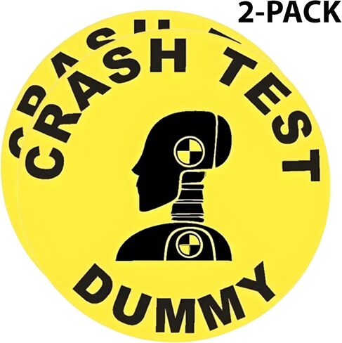 eDesign 2-Pack Crash Test Dummy ملصق مائي من الفينيل - 4 بوصات - ملصق Crash Dummy لسيارة شاحنة فان نافذة ممتص الصدمات للكمبيوتر المحمول والكمبيوتر اللوحي وزجاجة مياه وأي سطح أملس in Saudi Arabia