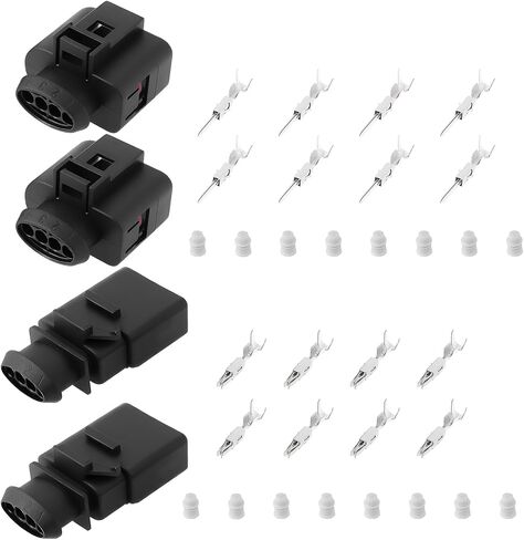 2Sets 4Pin Sensor Plug Male Female Connector 1K0973804 1J0973704 Compatible with VW in Saudi Arabia