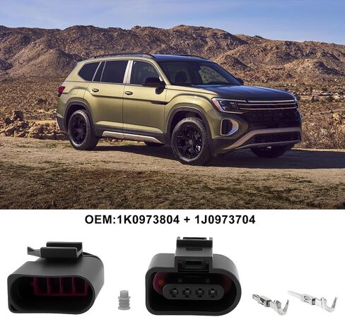 2Sets 4Pin Sensor Plug Male Female Connector 1K0973804 1J0973704 Compatible with VW in Saudi Arabia