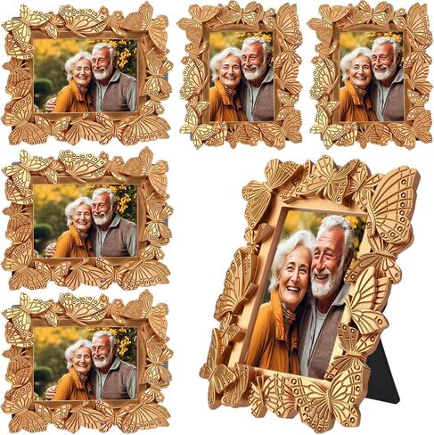 Geelin 6 Pcs Day of The Dead Picture Frame Día De Los Muertos Tabletop Display for Day of The Dead Photo Props Decorations Mexican Ornaments Home Office Decor Halloween Party Favors(Butterfly) in Saudi Arabia