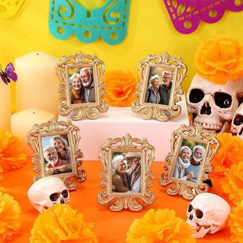 إطار صورة جيلين 6 قطع يوم الموتى Día De Los Muertos عرض سطح الطاولة ليوم الموتى صور الدعائم ديكورات الحلي المكسيكية ديكور المنزل والمكتب هدايا حفلات الهالوين (فراشة) in Kuwait