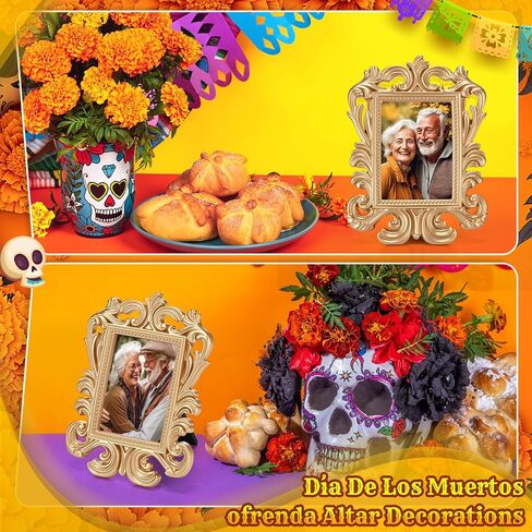 إطار صورة جيلين 6 قطع يوم الموتى Día De Los Muertos عرض سطح الطاولة ليوم الموتى صور الدعائم ديكورات الحلي المكسيكية ديكور المنزل والمكتب هدايا حفلات الهالوين (فراشة) in Kuwait