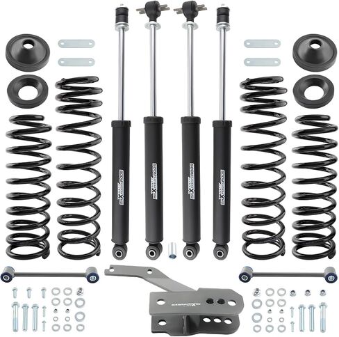 مجموعة رفع maxpeedingrods 3.25 بوصة مع صدمات لسيارة جيب رانجلر JK ذات 4 أبواب 2007-2018، فواصل زنبركية لرفع التعليق + قضيب تأرجح ممتد in Saudi Arabia