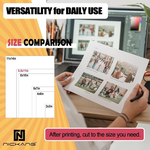 4x6 Photo Paper, Glossy Photo Paper 4x6, Photo Paper for Printer, Photo Printer Paper, Picture Paper, for Inkjet Printer, 120 Sheets, 200 gsm in Saudi Arabia