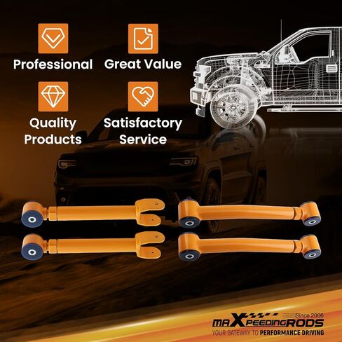 maXpeedingrods Adjustable Front Control Arms for Jeep TJ XJ ZJ with 0-4" Lift, Upper and Lower in Saudi Arabia