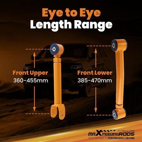 maXpeedingrods Adjustable Front Control Arms for Jeep TJ XJ ZJ with 0-4" Lift, Upper and Lower in Saudi Arabia