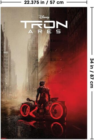 Trends International Disney Tron: Ares (2025) - ملصق حائط دعائي واحد، مقاس 34 طولًا × 22.4 عرضًا، إصدار غير مؤطر in Saudi Arabia