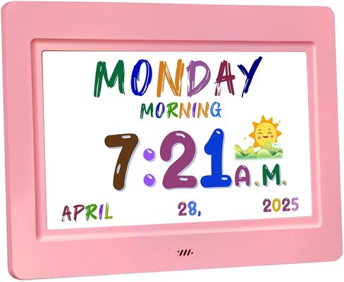 SSYA Digital Calendar, Kids Digital Clock, 20 Alarms Custom Reminders, Auto DST, Large Clear Display, Alarm Clocks for Bedrooms & Kids, Easy to Use for Kids. (Pike, 7 inch) in Saudi Arabia