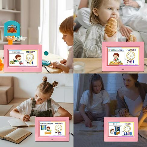 SSYA Digital Calendar, Kids Digital Clock, 20 Alarms Custom Reminders, Auto DST, Large Clear Display, Alarm Clocks for Bedrooms & Kids, Easy to Use for Kids. (Pike, 7 inch) in Saudi Arabia