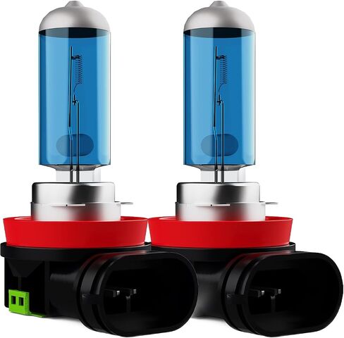Light Bulbs Fit For Ford Fiesta 2014-2018, H1 H11 High Low Beam High Performance Halogen Headlight Bulb Combo, 6000K White Light, Pack of 4 in Saudi Arabia