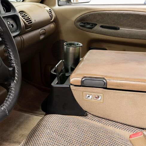 GlowShift Cup Holder Add-On Center Console Attachment Compatible with Dodge Ram 1500 2500 3500 Cummins 1998-2002 - ABS Plastic - Easy Installation - No Factory Modifications Required in Saudi Arabia