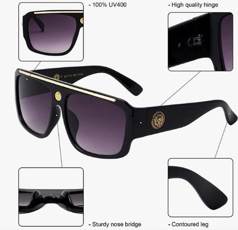 Rappers 80s 90s DJ Oversized Vintage Classic Retro Lonnie Sunglasses in Saudi Arabia