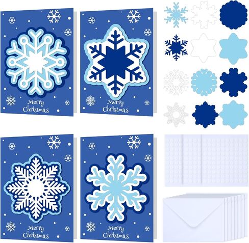 Dispowreath 24 قطعة من مجموعات صنع بطاقات عيد الميلاد DIY مع الأظرف DIY حرفة عيد الميلاد اصنع بطاقات المعايدة الخاصة بك سانتا كلوز لوازم صنع العطلات DIY عيد الميلاد المجيد ديكور الحفلات المفضلة in Saudi Arabia