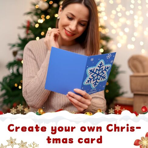 Dispowreath 24 قطعة من مجموعات صنع بطاقات عيد الميلاد DIY مع الأظرف DIY حرفة عيد الميلاد اصنع بطاقات المعايدة الخاصة بك سانتا كلوز لوازم صنع العطلات DIY عيد الميلاد المجيد ديكور الحفلات المفضلة in Saudi Arabia