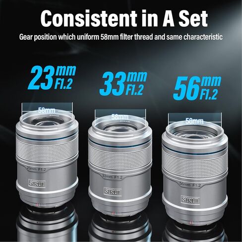 SIRUI Sniper 56mm Autofocus Lens, F1.2 Wide Angle APS-C Camera Lens for A5 A6 A7 FX A9 ZV-E Series (E Mount, White) in Kuwait