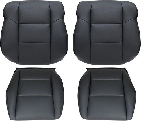 SecosAutoparts Driver & Passenger Bottom & Top Perforated Leather Replacement Seat Covers Tan Compatible with Acura TSX 2009 2010 2011 2012 2013 2014 in Saudi Arabia
