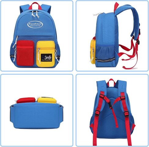 Toddler Backpack for 2-6 Years Boys Girls: 900D Polyester Kids Backpack with Chest Strap & Reflective Strips - Water Resistant Preschool Bag for Daycare, School & Travel-Blue in Saudi Arabia