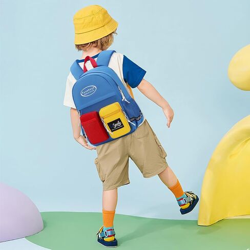 Toddler Backpack for 2-6 Years Boys Girls: 900D Polyester Kids Backpack with Chest Strap & Reflective Strips - Water Resistant Preschool Bag for Daycare, School & Travel-Blue in Saudi Arabia