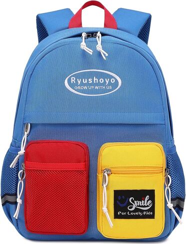 Toddler Backpack for 2-6 Years Boys Girls: 900D Polyester Kids Backpack with Chest Strap & Reflective Strips - Water Resistant Preschool Bag for Daycare, School & Travel-Blue in Saudi Arabia