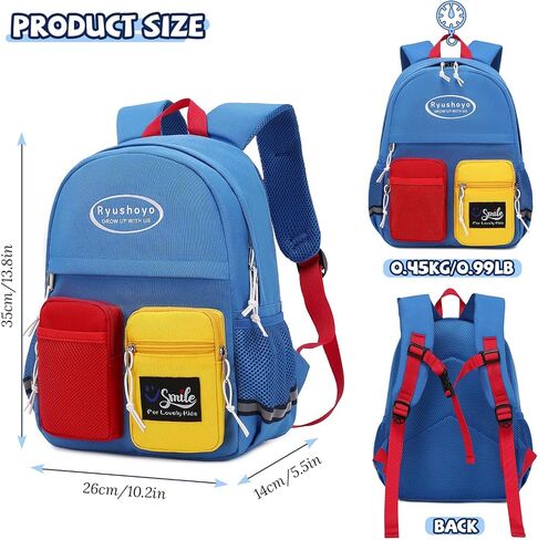 Toddler Backpack for 2-6 Years Boys Girls: 900D Polyester Kids Backpack with Chest Strap & Reflective Strips - Water Resistant Preschool Bag for Daycare, School & Travel-Blue in Saudi Arabia