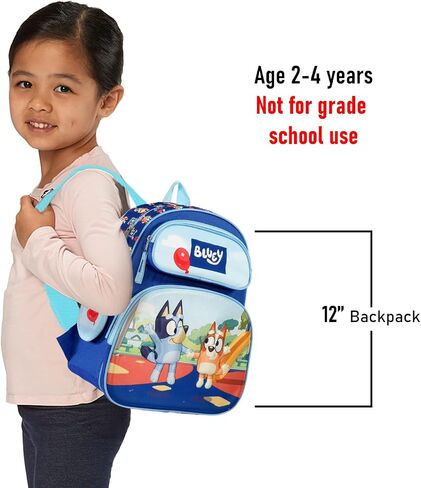 Bluey Mini Backpack for Kids - Bundle with 12" Backpack Purse for Girls Plus Water Bottle, Stickers, More | Bluey Small Bag Set in Saudi Arabia