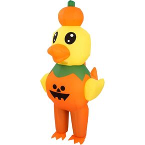 Inflatable Duck Pumpkin Costume for Adults 2025, Halloween Blow up Costume 3D Realistic Suit for Halloween, Cosplay, Parades, Festivals Theme Parties in Saudi Arabia
