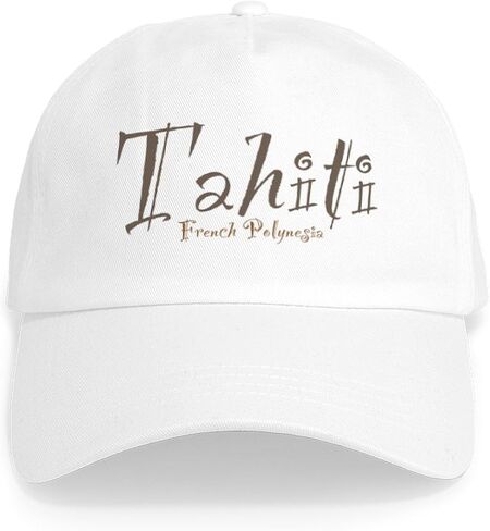 قبعة CafePress Tahiti قبعة بيسبول فريدة قابلة للتعديل باللون الأبيض in Saudi Arabia
