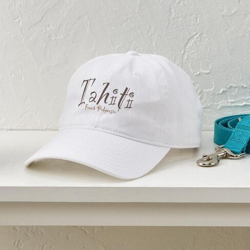 قبعة CafePress Tahiti قبعة بيسبول فريدة قابلة للتعديل باللون الأبيض in Saudi Arabia