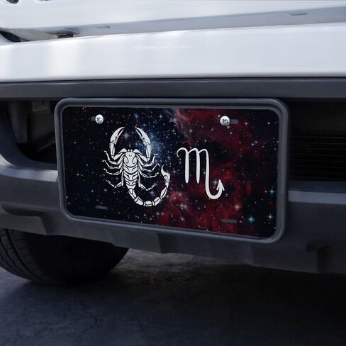 GRAPHICS & MORE Scorpio Scorpion Zodiac Sign Horoscope in Space Novelty Metal Vanity Tag License Plate in Saudi Arabia
