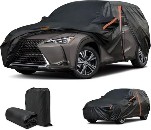 غطاء لسيارة Lexus UX200 UX250h UX300h، غطاء UX مناسب حسب الطلب 2019-2025، غطاء سيارة SUV مع سحاب باب/شريط عاكس/جيوب مرآة/أشرطة مقاومة للرياح، أغطية خارجية كاملة للحماية من الغبار والشمس in Saudi Arabia