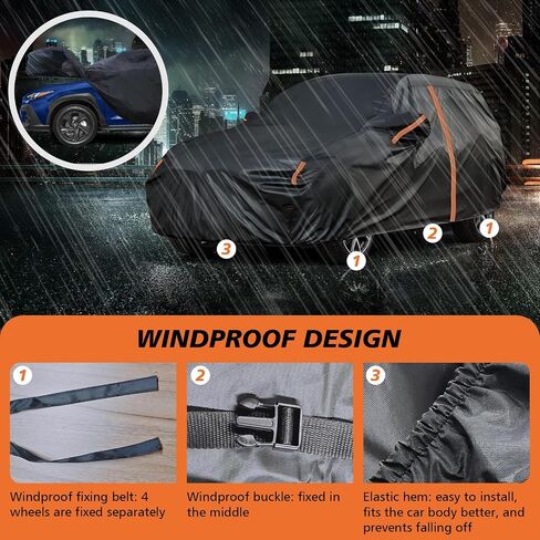 Cover for Subaru Crosstrek, Custom Fit Crosstrek Cover 2013-2025, SUV Cover Waterproof All Weather, Car Cover Sun UV Dust Snow Hail Protection with Door Zipper/Reflective Strip in Saudi Arabia