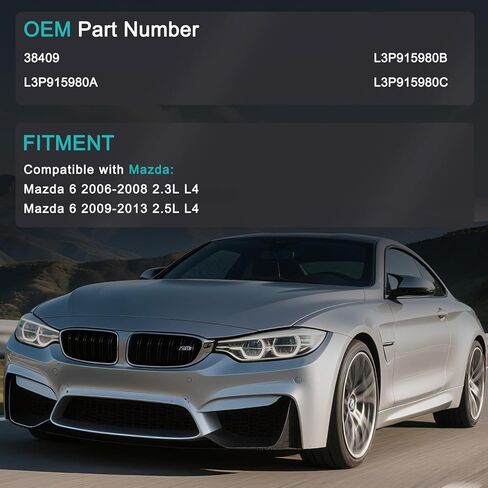 38409 مجموعة شداد الحزام مع بكرة (2.3L 2.5L L4) لمازدا 6 2006-2013 L3P915980A L3P915980B L3P915980C in Saudi Arabia