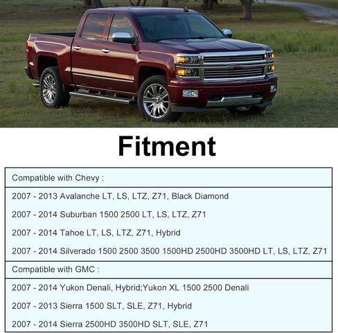 غطاء مقعد جلدي بديل للسائق أو الركاب باللون الأسود من FZJDSD متوافق مع Chevy Silverado Tahoe Avalanche Suburban GMC Sierra Yukon 2007 2008 2009 2010 2011 2012 2013 2014 in Saudi Arabia