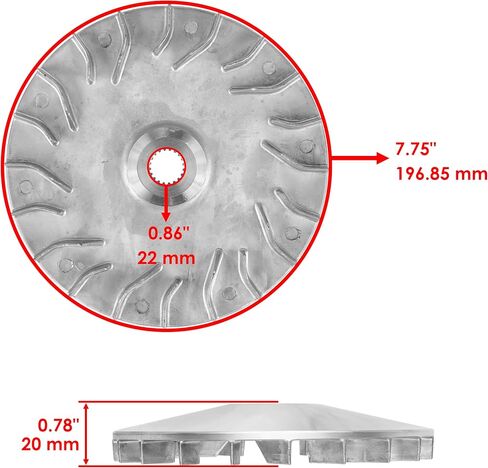 Caltric Clutch Primary Fixed Sheave Compatible with Yamaha Grizzly 700 Fi 4X4 Yfm700 Yfm 700 2007-2016 in Saudi Arabia