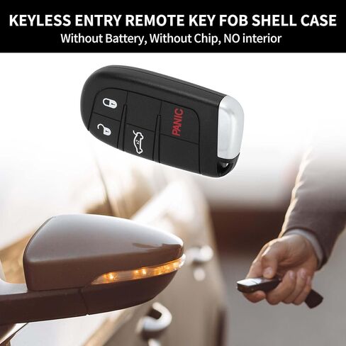 X AUTOHAUX Key Shell Case Keyless Entry Remote Key Fob Replacement Case for Dodge Journey 2011-2020 for Dodge Charger 2011-2018 4 Buttons in Saudi Arabia