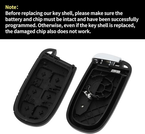 X AUTOHAUX Key Shell Case Keyless Entry Remote Key Fob Replacement Case for Dodge Journey 2011-2020 for Dodge Charger 2011-2018 4 Buttons in Saudi Arabia