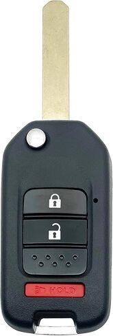 Midified Folding Key Fob Cover Shell fit for Honda 2013-2016 Accord , 2015-2016 CR-V, 2016-2017 HR-V ,Civic 2013-2015 Crosstour Key Fob (FCC: MLBHLIK6-1T) (4 Button) in Saudi Arabia