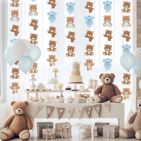 Cindeer 8 Pieces Pastel Party Decorations Pastel Smile Face Garlands Blue Hanging Banner Smile Paper Cutouts for Girls Boys Baby Shower Wedding Birthday Party Decor Supplies in Kuwait