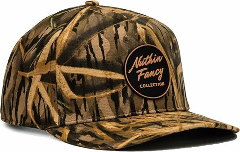 Nuthin Fancy Comus Snapback Hat, Everyday 5-Panel High Crown Canvas Trucker Hat for Men & Women in Kuwait