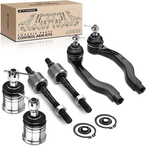 A-Premium Set of 6, Front Lower Ball Joint, Inner Outer Tie Rod End, Compatible with Honda Civic 1988-1991, CRX 1988-1991 in Saudi Arabia