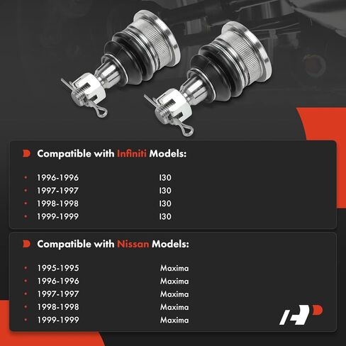 A-Premium 2 x Front Lower Ball Joint, Compatible with Nissan Maxima 1995-1999 & Infiniti I30 1996-1999 in Saudi Arabia