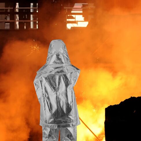 Heat Resistant Clothes - Anti Thermal Radiation, 1000 Degree Flameproof Aluminium Foil Suit in Saudi Arabia